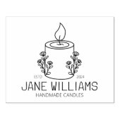 Gepersonaliseerde handgemaakte kaarsen, groot 	rubberstempel (Afrduk)