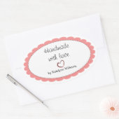 Gepersonaliseerde handgemaakte met liefde Sticker  (Envelop)