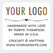 Gepersonaliseerde handgemaakte met liefde Stickers (Voorkant)