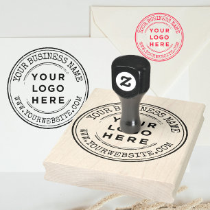 Gepersonaliseerde handgemaakte zakelijke logo larg 	rubberstempel