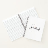 Gepersonaliseerde handgeschreven scriptnaam notitieboek (Binnen)