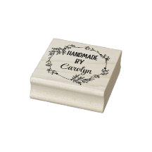 Gepersonaliseerde "Handmade By" houten stempel