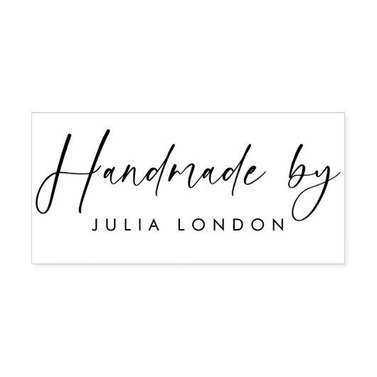 Gepersonaliseerde "Handmade by" Rubber Stamp – Ele Rubberstempel (Afrduk)