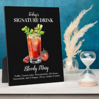 Gepersonaliseerde Handtekening Drink Bloody Mary C Fotoplaat