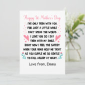 Gepersonaliseerde Happy 1st Moederdag, Aangepaste  Feestdagenkaart (Staand voorkant)