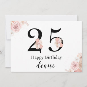 Gepersonaliseerde Happy 25th Birthday Kaart