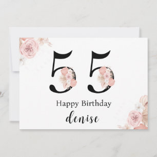 Gepersonaliseerde Happy 55th Birthday Kaart