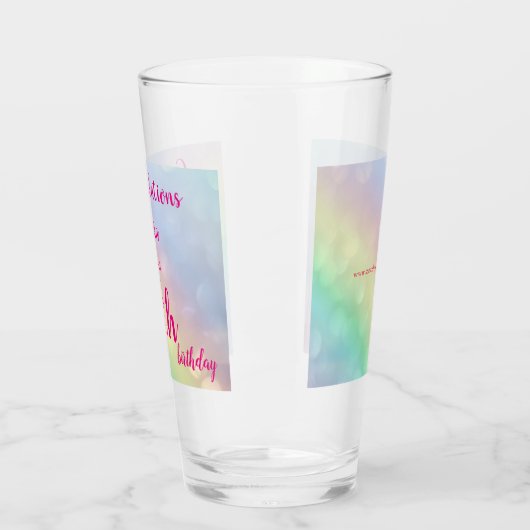 gepersonaliseerde Happy 60th Birthday Glas (Links)