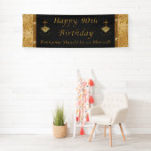Gepersonaliseerde Happy 90th Birthday Banner voor  (Insitu)