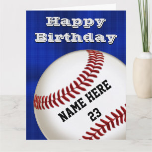 GEPERSONALISEERDE Happy Birthday Baseball Kaarten
