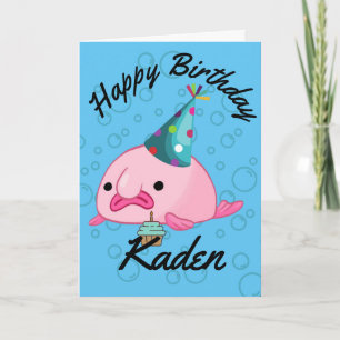 Gepersonaliseerde Happy Birthday Blobfish Kaart