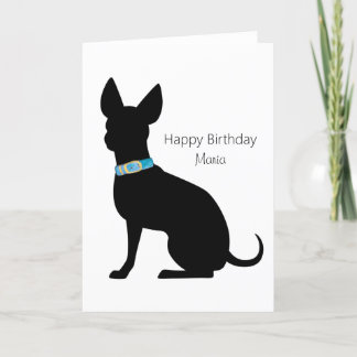 Gepersonaliseerde Happy Birthday Chihuahua Dog Kaa Kaart