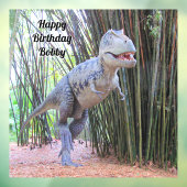 Gepersonaliseerde Happy Birthday Dinosaur Window C Raamsticker (Vel 3)