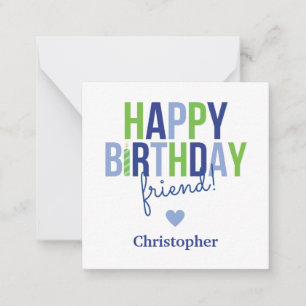 Gepersonaliseerde Happy Birthday Enclosure Kaarten Notitiekaartje