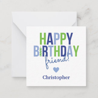 Gepersonaliseerde Happy Birthday Enclosure Kaarten Notitiekaartje