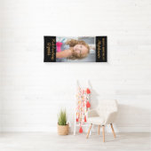 Gepersonaliseerde Happy Birthday Fotoleeftijd Spandoek (Insitu)