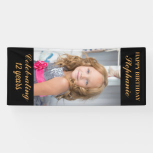 Gepersonaliseerde Happy Birthday Fotoleeftijd Spandoek