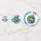 Gepersonaliseerde Happy Birthday Frog Thema Confetti (Voorkanten)