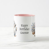 Gepersonaliseerde Happy Birthday Gnomen Gift Haar  Mok (Midden)