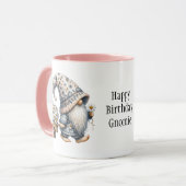 Gepersonaliseerde Happy Birthday Gnomen Gift Haar  Mok (Voorkant links)