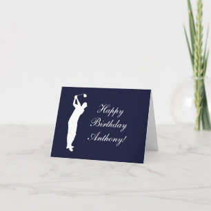 Gepersonaliseerde Happy Birthday Golfer Sports Par Bedankkaart
