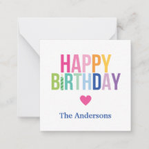 Gepersonaliseerde Happy Birthday Rainbow Enclosure