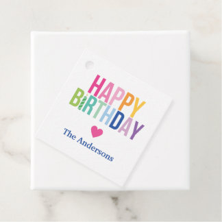 Gepersonaliseerde Happy Birthday Rainbow Gift Labe Bedankjes Labels
