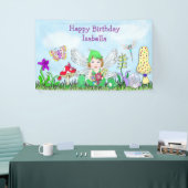 Gepersonaliseerde Happy Birthday Sprookjesthema Spandoek (Beurs)