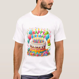 Gepersonaliseerde Happy Birthday T-shirts van Zazz