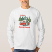 Gepersonaliseerde Happy Camper Kerstmis T-shirt (Voorkant)