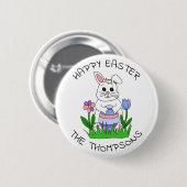 Gepersonaliseerde Happy Easter Button (Voorkant /achterkant)