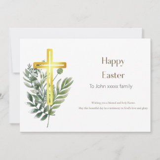 Gepersonaliseerde Happy Easter Christelijke Kaart