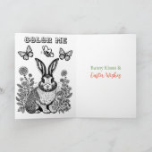 Gepersonaliseerde Happy Easter Plus kleurplaat Kaart (Binnen)