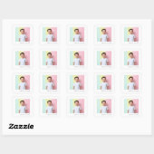 Gepersonaliseerde Happy Easter Sticker met foto (Vel)