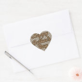 Gepersonaliseerde Happy Fathers Day Heart Hart Sticker (Envelop)