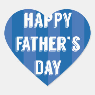 Gepersonaliseerde Happy Fathers Day Heart Sticker