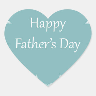 Gepersonaliseerde Happy Fathers Day Heart Sticker