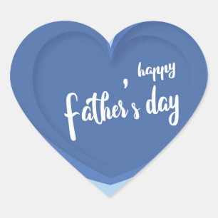 Gepersonaliseerde Happy Fathers Day Heart Sticker