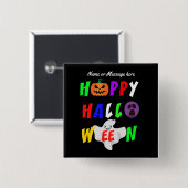 Gepersonaliseerde Happy Halloween Fun Vierkante Button 5,1 Cm (Voorkant /achterkant)