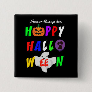 Gepersonaliseerde Happy Halloween Fun Vierkante Button 5,1 Cm