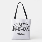 Gepersonaliseerde Happy Halloween Trick or treat Draagtas (Achterkant)