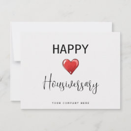Gepersonaliseerde Happy Housiversary Heart Realty Kaart