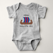 Gepersonaliseerde Happy Little Viking Romper (Voorkant)