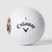Gepersonaliseerde Happy Monkey Callaway golfballen (Logo)