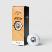 Gepersonaliseerde Happy Monkey Callaway golfballen (Verpakking)