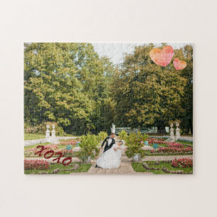 Gepersonaliseerde HAPPY PAAR liefde XOXO Jubileum Legpuzzel