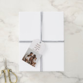 Gepersonaliseerde Happy Thanksgiving-foto Cadeaulabel (Met Touw)