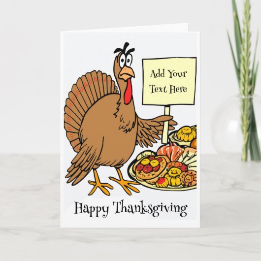 Gepersonaliseerde Happy Thanksgiving Kaart (Voorkant)