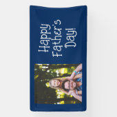 Gepersonaliseerde Happy Vaderdag Foto Spandoek (Verticaal)