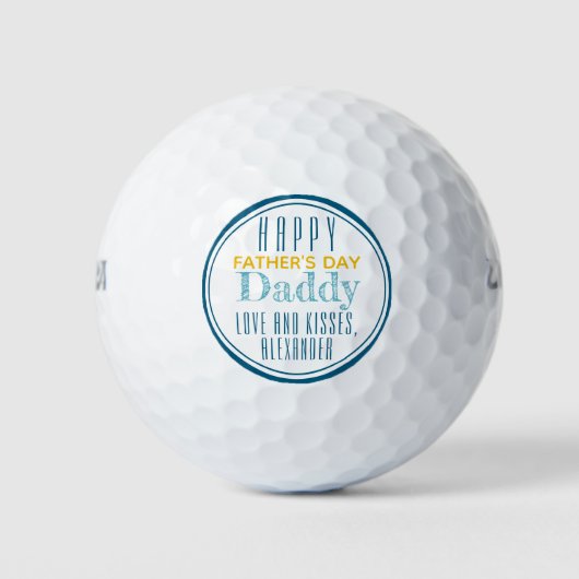 Gepersonaliseerde Happy Vaderdag golfballen (Voorkant)
